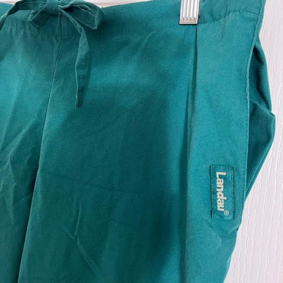 5/$25 Landau Scrub Pants Green PSM Petite Stretch Waist Drawstring medical small - Picture 3 of 10